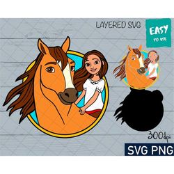 Horse and Lucky Heart SVG, Cricut svg, Clipart, Layered SVG, Files for Cricut, Cut files, Silhouette, Print Spirit