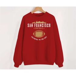 San Francisco Football Vintage Cityscape Red Sweatshirt, San Francisco Football Football Team Classic Shirt, American Fo