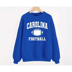 Carolina Football Vintage Royal Blue Sweatshirt, Carolina Football Team Old School Vintage Shirt, Retro American Footbal