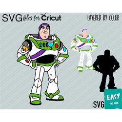 Cartoon character SVG, Cricut svg, Clipart, Layered SVG, Files for Cricut, Cut files, Silhouette, T Shirt svg png Buzz