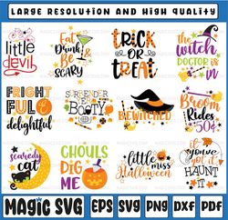 Halloween Bundle Sentiments Three, 12 SVG PNG files and Graphic Files - Halloween SVG, Halloween Graphics Digital