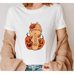 Fall Coffee T-Shirt, Hot Coffee Shirt, Fall Shirt, Pumpkin Latte Drink, Thanksgiving Shirt,Coffee Lovers Shirt,  Pumpkin