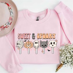 Sweet Spooky Sweatshirt and Hoodie, Funny Halloween Shirt, Halloween Shirt For Women,Halloween Sweatshirt,Cute Halloween