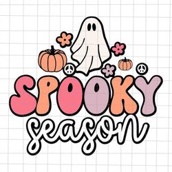 Spooky Season Svg, Pumpkin Ghost Svg, Halloween Flower Ghost Svg, Flower Ghost Svg, Cute Ghost Svg, Ghost Halloween Svg
