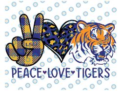 Peace Love Tiger Logo Png, Sport Png, Football Png, Ncaa Png, Ncaa Teams Png, Tiger Football Png