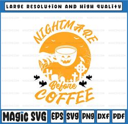 Nightmare Before Coffee png Pumpkin King png Halloween png Funny Coffee -Coffee Lovers png