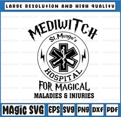 Mediwitch Magical Staff St Mungo's Hospital Svg Nurse, Proud Nurse Svg, Nurse Gift svg png