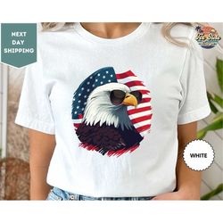 Patriotic Eagle Shirt, American Flag Eagle, Eagle Shirt, American Flag Tee, 4th of July Tee, Veteran Gift