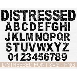 Distressed Font Svg, Grunge Font Svg, Distressed Alphabet Svg, Grunge Font Png File, Distressed Numbers Svg, Vintage Fon