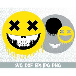 Scary smiley, Halloween  Svg, Dxf, Jpg, Png, Eps | Cricut svg, Clipart, Layered, Files for Cricut, Cut files, Silhouette