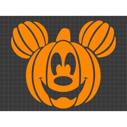 Halloween Pumpkin Mouse Head Svg, Pumpkin Mouse Svg, Trick Or Treat Svg, Spooky Vibes Svg, Boo Svg, Svg, Png Files For C