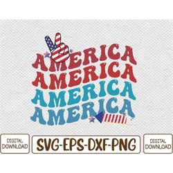 America Patriotic 4th Fourth Of July Svg, Eps, Png, Dxf, Digital Download