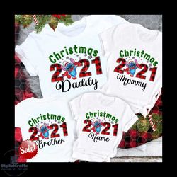 Stitch Christmas Family Shirt, Family Shirts, Family Christmas Shirt, Family Outfit, Coordinating Xmas, Christmas Pajama