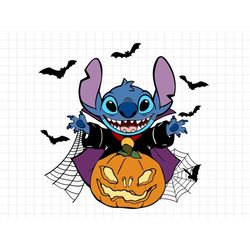 Halloween Vampire Svg, Stitch Vampire Svg, Halloween Svg, Stitch Halloween Svg, Svg, Png Files For Cricut Sublimation, L