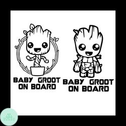 baby groot svg, baby on board svg, marvel character svg, groot svg,