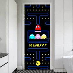 game room door sticker peel & stick door decor game door wallpaper murals door decoration entrance
