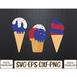 4th Of July Ice Pops Red White Blue American Flag Patriotic Svg, Eps, Png, Dxf, Digital Download