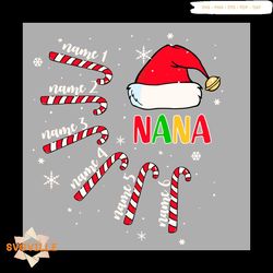 Personalized Nana Christmas Svg, Christmas Scg, Customized Name Christmas Svg