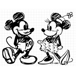 Vintage Mouse Svg Png, Magic Mouse Svg, Mouse Sketch Svg, Family Trip Svg, Magical Kingdom Svg, Svg, Png Files For Cricu