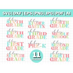 Oh Hey School Back To School Svg Bundle, Education Svg, First Day Of School, Svg, Png Files For Cricut Sublimation, Back