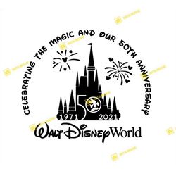 Celebrating the Magic and Our 50th Anniversary, Mickey, Orlando, Castle | SVG PNG | Silhouette Cricut Cutting Ready Inst
