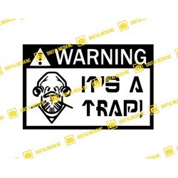 Admiral Ackbar, It's a Trap!, Star Wars, Return of the Jedi, Endor | SVG PNG | Silhouette Cricut Cutting Ready Instant D