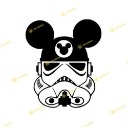Star Wars Stormtrooper with Mickey Ears | SVG PNG | Silhouette Cricut Cutting Ready Instant Download