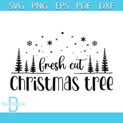 Fresh Out Christmas Tree Svg, Christmas Svg, Snowflakes Svg, Christmas Tree Svg