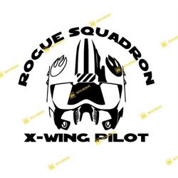 Star Wars Rogue Squadron X-Wing Pilot | SVG PNG | Silhouette Cricut Cutting Ready Instant Download