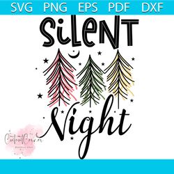 Silent Night Png, Christmas Png, Xmas Png, Happy Holiday Png, Christmas Eve Png