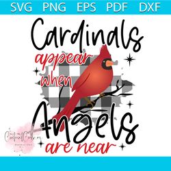 Cardinals Appear When Angel Are Near Png, Christmas Png, Buffalo Plaid Png