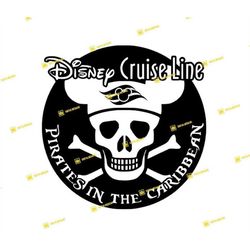DCL, Pirates in the Caribbean, Skull, Diz Cruise Line, Mickey, Castaway Cay | SVG PNG | Silhouette Cricut Cutting Ready