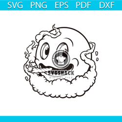 Funny Pac Man Smoking Svg, Cannabis Svg, Pac Man Icons Svg