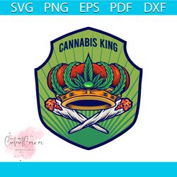 cannabis king crown badge logo svg, cannabis svg, cannabis king svg