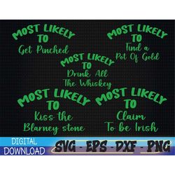 Most Likely To Personalized svg, Custom Lucky Family svg, St Patrick's Day Matching svg, St Patricks Family