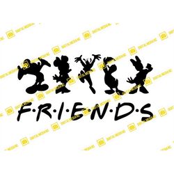Friends, Mickey, Minnie, Goofy, Donald, Daisy, Magic, Castle  | SVG PNG | Silhouette Cricut Cutting Ready Instant Downlo