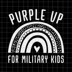 Purple Up For Military Kids Svg, Month Of The Military Child Svg, Military Child Svg, Purple Up For Military Kids Svg, P