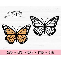 butterfly svg monarch butterfly cut file butterflies outline cute beautiful insect freedom silhouette cricut vinyl decal