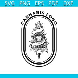 vintage cannabis plant logo svg, cannabis svg, vintage svg, cannabis plant svg
