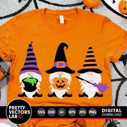 Halloween Gnomes Svg, Halloween Svg, Fall Cut Files, Gnome Svg, Dxf, Eps, Png, Autumn Farmhouse Svg, Halloween Sign Svg,