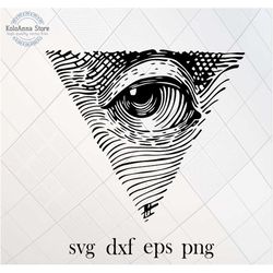 eye svg, eye of providence svg, all-seeing eye svg, masonic eye, masonic symbol, freemasonry svg, cut file, silhouette,