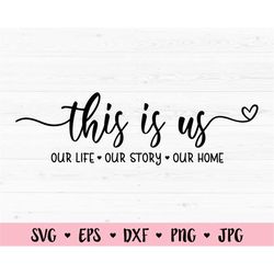 This is us SVG Our Story cut file Family svg Wedding quote Anniversary sign Home decor Love Silhouette Cricut Vinyl Deca