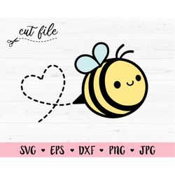 bee svg layered cut file cute bee cutting file kawaii honeybee animal craft file dxf silhouette cricut diy vinyl decals