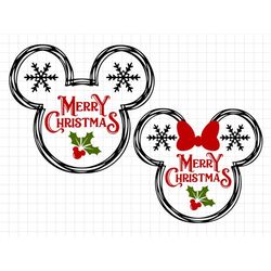 Merry Christmas Svg Png, Magic Castle Christmas Svg, Christmas Mouse And Friends, Christmas Squad Svg Png Files For Cric