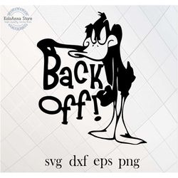 back off svg, duck svg, cartoon svg, cartoon character, vector, cut file, silhouette, svg files for cricut