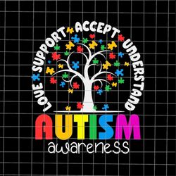 Autism Love Support Accept Understand Svg, Autism Tree Svg, Autism Month Svg, Autism Teacher Svg, Be Kind Svg