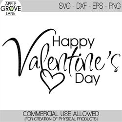 Valentine's Day Svg - Heart Svg - Valentine Shirt Svg - Happy Valentine's Svg - Svg Eps Dxf Png