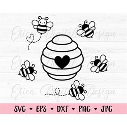 Beehive SVG Bee svg cut file Cute Bumble bee cutting file Sweet baby Bee Honey bee Tumbler Silhouette Cricut SCAL Vinyl