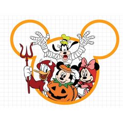 Mouse and Friends Halloween Svg, Magic Kingdom Halloween 2022 Svg, Mickey Halloween Svg, Halloween Svg, Mickey Minnie Ha