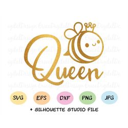 queen bee svg cut file cute queen bee cutting file mom boss funny quotes girl power silhouette cricut diy vinyl decal ba